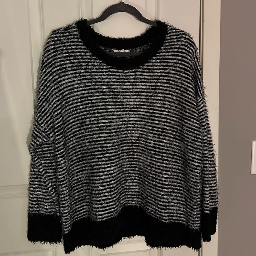 Maurices stripe fuzzy sweater